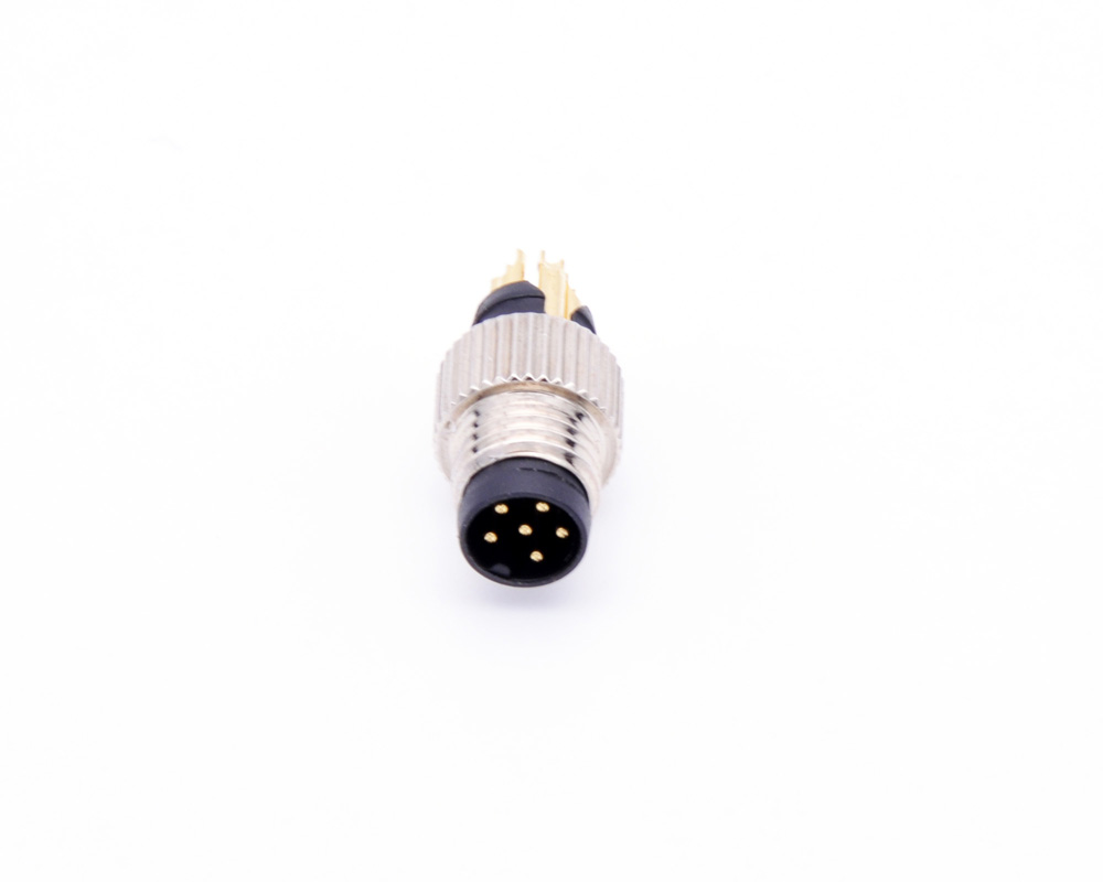 M8 Molded Cable Connector, Solder Type, Straight Male Plug