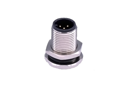 M12 Panel Mount Connector, A Coding, 4 5 6 8 12 Pin Male Plug