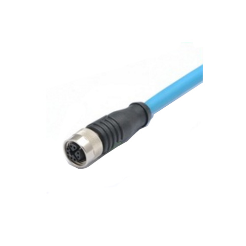 M12 X Coded Ethernet Cable, 8 pin Female Connector, High speed Transmission