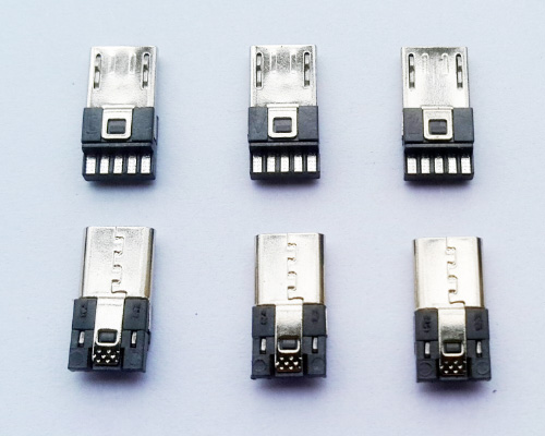 Micro USB Connector Manufacturer, 5 pin pad back