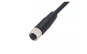 4 PIN M5 Female Connector A Coding Straight Molded Cable